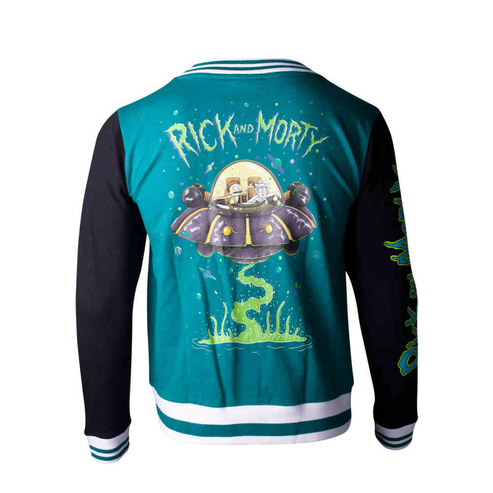Rick And Morty - Space Travel Varsity jacket - Groen/Zwart